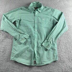 Ariat Shirt Boys Large‎ 14/16 Blue Pattern Button Down Long Sleeve Ranch Western